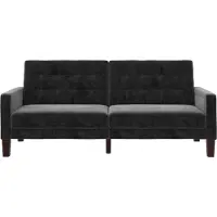 DOMUS Porter-Slaapbank - 3-zits - Grijs Fluweel