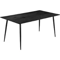 DOMUS Monza - Eettafel 160 cm 8 plaatsen in Hout look Zwart (76 x 160 x 90 cm)