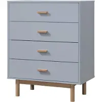 DOMUS Melanie-Commode - 4-laden - Grijs Eikenlook