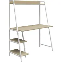 DOMUS Bureau met kast Bushwick met 3 vaste planken, onderstel van metaal, hoogte 137,5 cm (1 stuk)