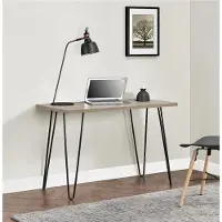 DOMUS Owen-Bureau - Eikenlook/Zwart Metaal