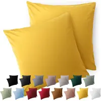 Blumtal Kussensloop Microvezel Kussenhoes 60 x 60 cm - Spicy Mustard - Set van 2