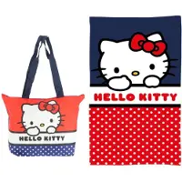 Hello Kitty strandset; strandlaken en strandtas