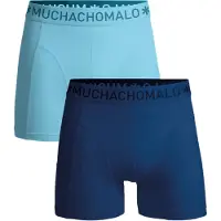 Muchachomalo Boxershort Men Solid Blue/Blue (2-Pack) 25-M