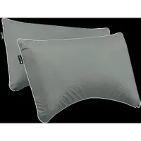 Cloudpillo Plus Duopack Kussenslopen - Set van 2 (52x82 cm) - Luxe Katoen Satijn (300TC) - Cloudy White - Zijdezacht, Hypoallergeen & Ademend