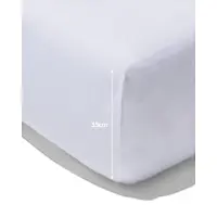 HEMA Boxspring Hoeslaken Zacht Katoen 180x200 Wit (wit)