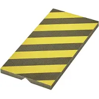 Mottez Beschermschuim Hoek - Geel/zwart - 25x50cm