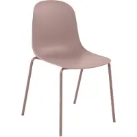 CLP Hardin Eetkamerstoel - Stapelbaar - Metaal - Kunststof/roze