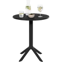 CLP Lacota tafel Ø 60 cm - Tuintafel - weerbestendig en UV-bestendig - Ronde balkontafel - zwart