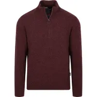 Barbour Heren Truien & Vesten Holden Half Zip Knitted Jumper Knitwear - Bordeaux - Maat XL