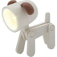 Winkee Mini Hond Lampje - 2 stuks - Wit + Bruin - verstelbare houding