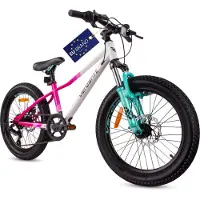 Sun baby Verdant Bike Kinderfiets voor jongens 20 inch wielmaat te kiezen uit 6 versnellingen Shimano van 6 tot 10 jaar in hoogte verstelbaar (Wit Roze)