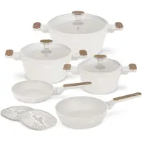 Berlinger Haus BH8324, diverse set, wit, aluminium, Titan Pro, hout, glas