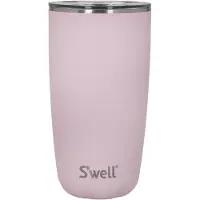 Swell Tumbler met deksel, 530 ml, Pink Topaz, BPA/BPS-vrije vacuümreisbeker met drievoudige isolatie en schuifdeksel, voor warme en koude dranken, thuis of op het werk tot 12 uur koud/4 uur heet