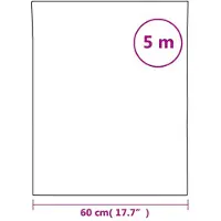 vidaXL Raamfolie mat 60x500 cm PVC wit