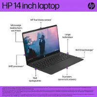 HP 14-em0957nd Laptop – 14 inch Full HD – Ryzen 5 7520U – 16GB RAM – 512GB SSD – Windows 11 – Zwart
