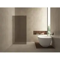 Wiesbaden Inloopdouche less 80x200 cm 8 mm nano vintage brons glas geborsteld brons koper