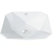 SaniGoods Kubus opbouw waskom 40x40cm glans wit