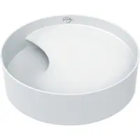 SaniGoods Twist opbouw waskom 40x40cm glans wit