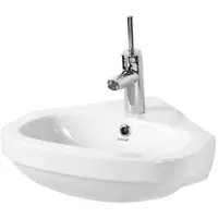 Creavit Vitroya Hoek keramische wastafel 46x46cm, wit