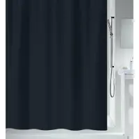 Spirella Douchegordijn Zwart - Badkamergordijn van Polyester - Douchegordijnen 240x180 cm
