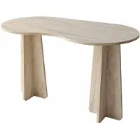 CALICOSY Kantoor met organisch gevormd blad l120 cm como