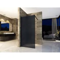 Aloni Pure Inloopdouche Rookglas 120cm Met Antikalk & Zwart Profiel - Veiligheidsglas - Douche - 5404024102866