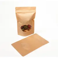 Packlinq Stazakken Kraft met ovaal Venster 15x9x23cm 312 gram