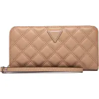 GUESS portemonnee Giully II SLG Zip Around Wallet Beige Lichtbruin