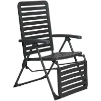 Lifetime Garden Verstelbare Tuinstoel - Zit en Ligstoel Tuin - Campingstoel Opvouwbaar - 104 x 62 x 151cm - Zwart