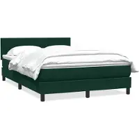 vidaXL Boxspring met matras fluweel donkergroen 160x220 cm