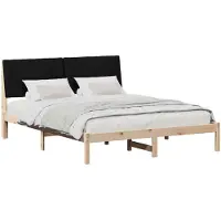 vidaXL Bedframe met hoofdeinde Bruin 160 x 200 cm Massief grenenhout
