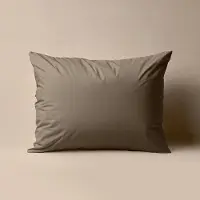 Zelesta Deluxe Uni Katoenen Kussenslopen Taupe & Cream - Kussenslopen 60 x 70 Set van 2 - Kussensloop