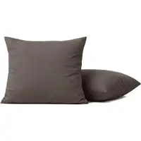HappyBed Kussenslopen Grijs 80x80 cm - Kussensloop set 2 stuks - 100% Katoen - Ultieme slaapcomfort