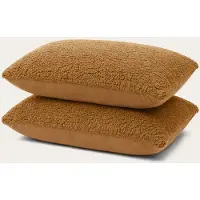 HappyBed Kussenslopen Bronze Brown 80x80 cm - Kussensloop set 2 stuks - 100% Microvezel - Ultieme slaapcomfort