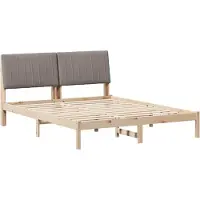 vidaXL Bedframe met hoofdeinde Bruin 160 x 200 cm Massief grenenhout
