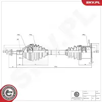 ESEN SKV 40SKV439 Aandrijfas