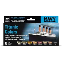 Vallejo Hobbyverf Schepen - 71646 Titanic Ship Colors - Acryl Set Verf set - 8x 17 ml