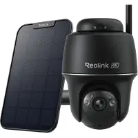 Reolink Argus PT Ultra - 4K Draadloze Batterij-buitencamera - Kleuren Nachtzicht - Automatische Tracking - Afneembaar Zonnepaneel - Dual-Band WiFi 6 - Tweewegs Audio - Zwart