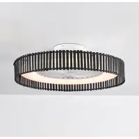 LumenXL Plafondventilator Cakir met stereffect en aanpasbare kleurtemperatuur - zwarte bamboe kap