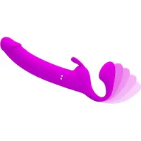 Pretty Love - Zanini - Vibrerende Strapless Strap-On - Paars