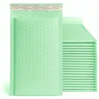 WT&D Set van 40 kleine bubbelenveloppen (luchtkussenenvelop, groen, 11x20 cm)