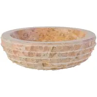 Aloni Marmeren Alur Waskom – Gepolijste Binnenzijde – 35x15 cm – Sunset Onyx