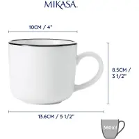 MIKASA 360ml Mok 4 Eenheden