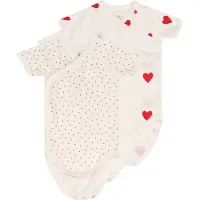 Petit Bateau Baby Rompers 3 Bodies Naiss Mc - Wit - Maat 62