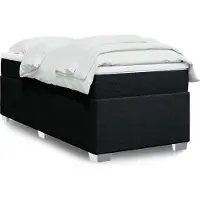 vidaXL Boxspring met matras stof zwart 90x190 cm