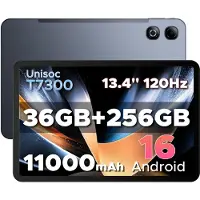 Doogee U13 Pro - Tablet - 36GB RAM (6+30GB) + 256GB ROM (2TB/TF) - 11000mAh/18W - 13,4 Inch FHD+ 120Hz IPS - Android 16 - T7300 - Dubbele luidsprekers - Wi-Fi 5 - Face ID - Bluetooth 5.4
