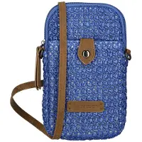 Enrico Benetti Rieten Telefoontasje Ibiza Steel - Blue