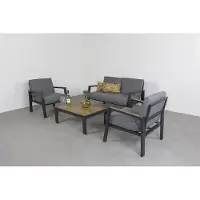 Van der Garde Tuinmeubelen VDG Monto stoel-bank loungeset - 4-delig