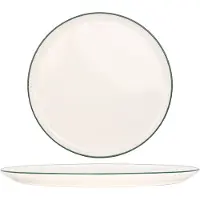 RINART Pizzabord green edge porselein 32 cm set van 2